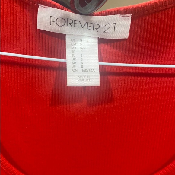 Red Ribbed Tank Dress - Picture 2 of 4